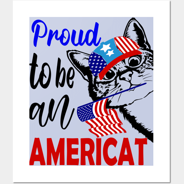 Proud to be an americat...4th of july gift Wall Art by DODG99
